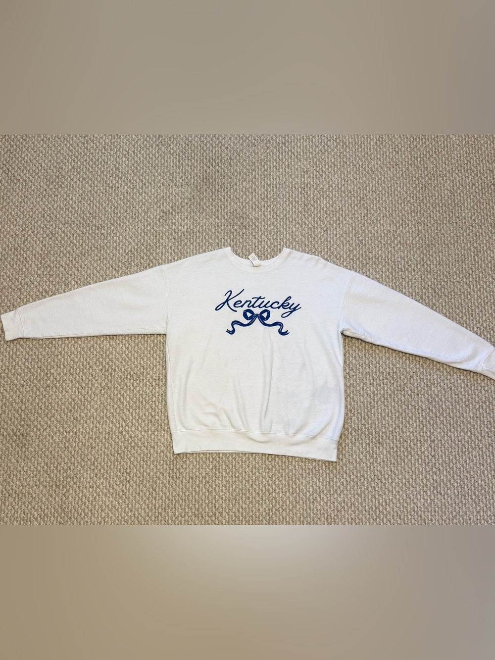 Kentucky Bow White Crewneck Sweatshirt
